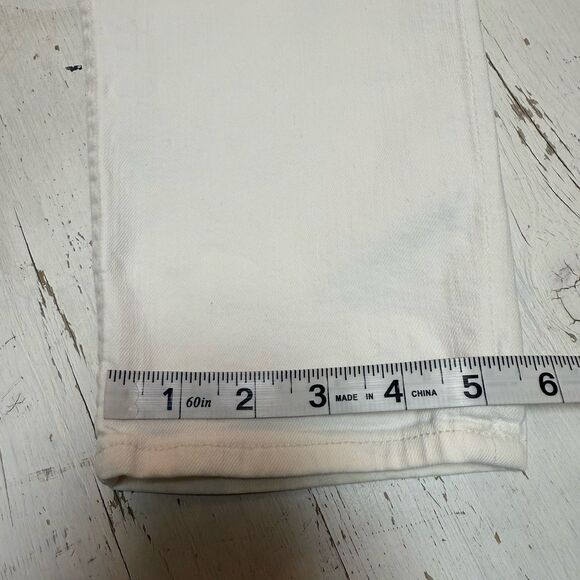 MOTHER Cropped Jean Size 25 The Dropout White/Whipping The Cream Cropped Stretch - Picture 10 of 16